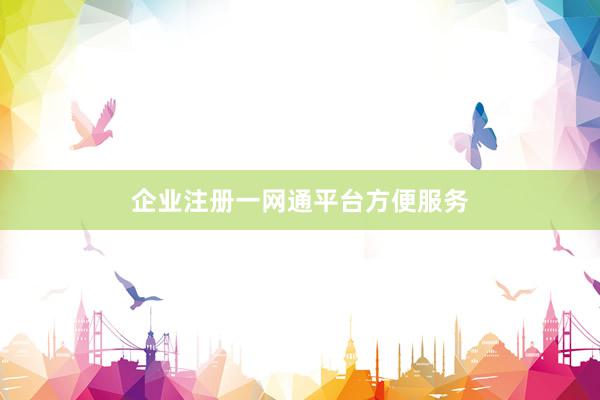 企业注册一网通平台方便服务