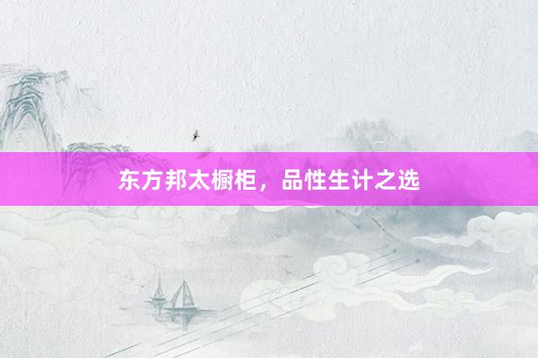 东方邦太橱柜，品性生计之选
