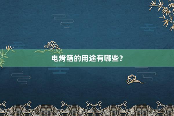 电烤箱的用途有哪些？